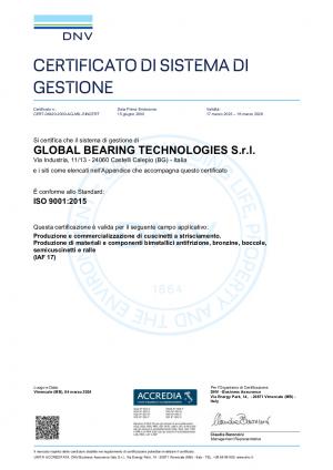 ISO-9001 Global Bearing Technologies S.r.l. [IT]