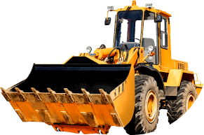 yellow buldozer transparent background